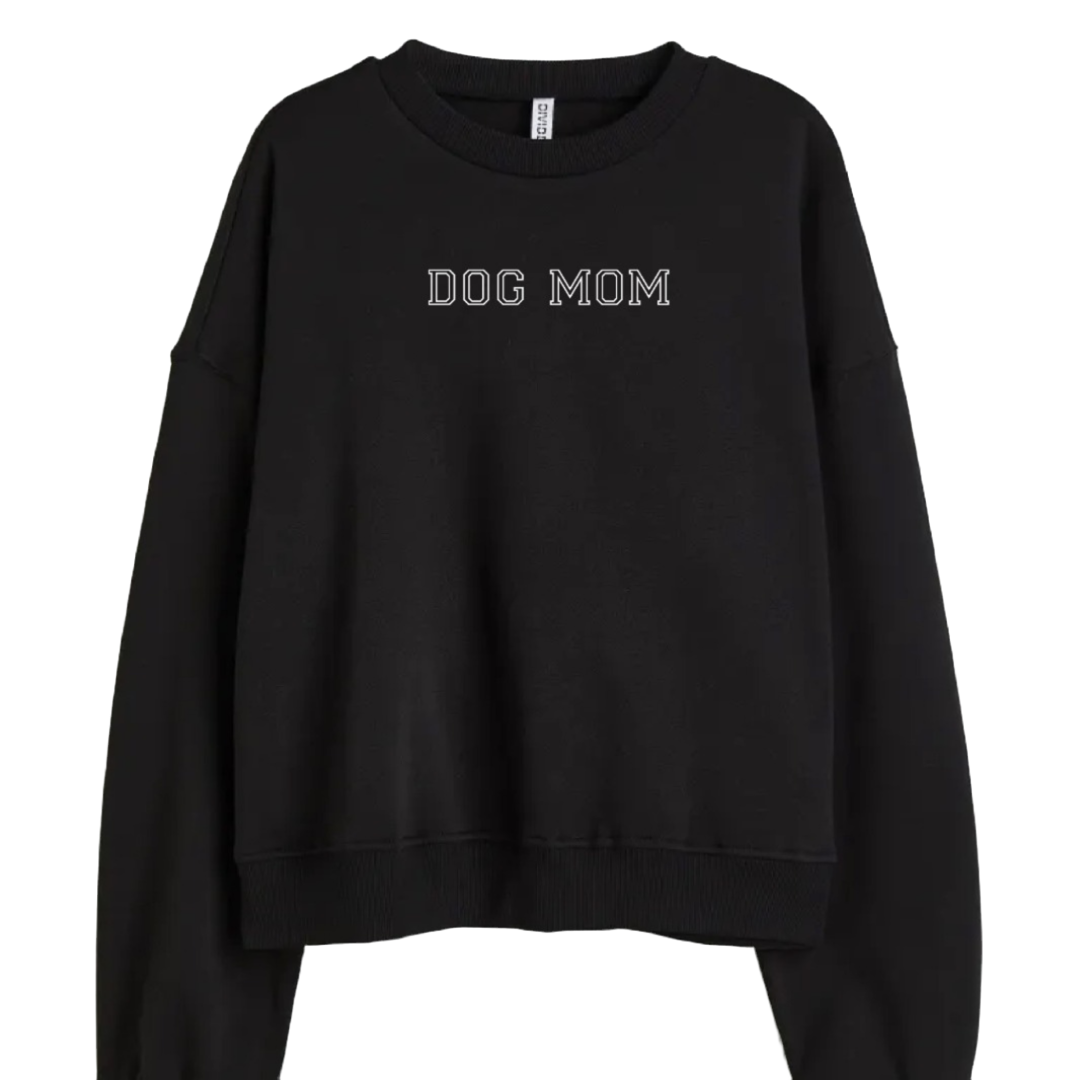 Sudadera Oversized Negra - Dog Mom